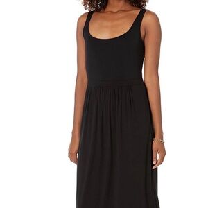 Daily Ritual Black Midi Tank Dress